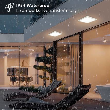 Plafonieră LED pentru baie Brilagi ULTRA SLIM LED/18W/230V 30x30 cm alb IP54