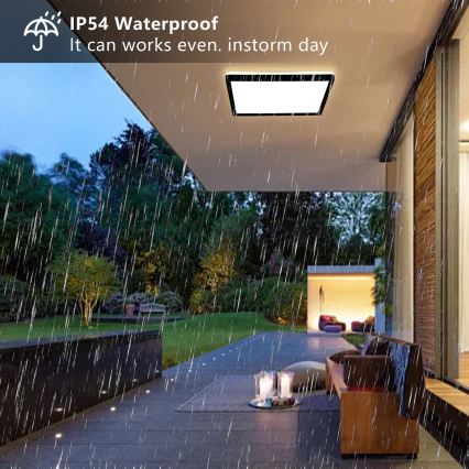 Plafonieră LED pentru baie Brilagi ULTRA SLIM LED/18W/230V 30x30 cm negru IP54