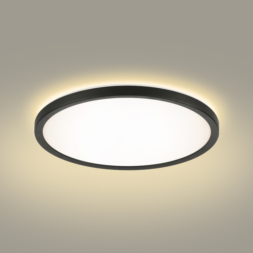 Plafonieră LED pentru baie Brilagi ULTRA SLIM LED/18W/230V d. 30 cm negru IP54