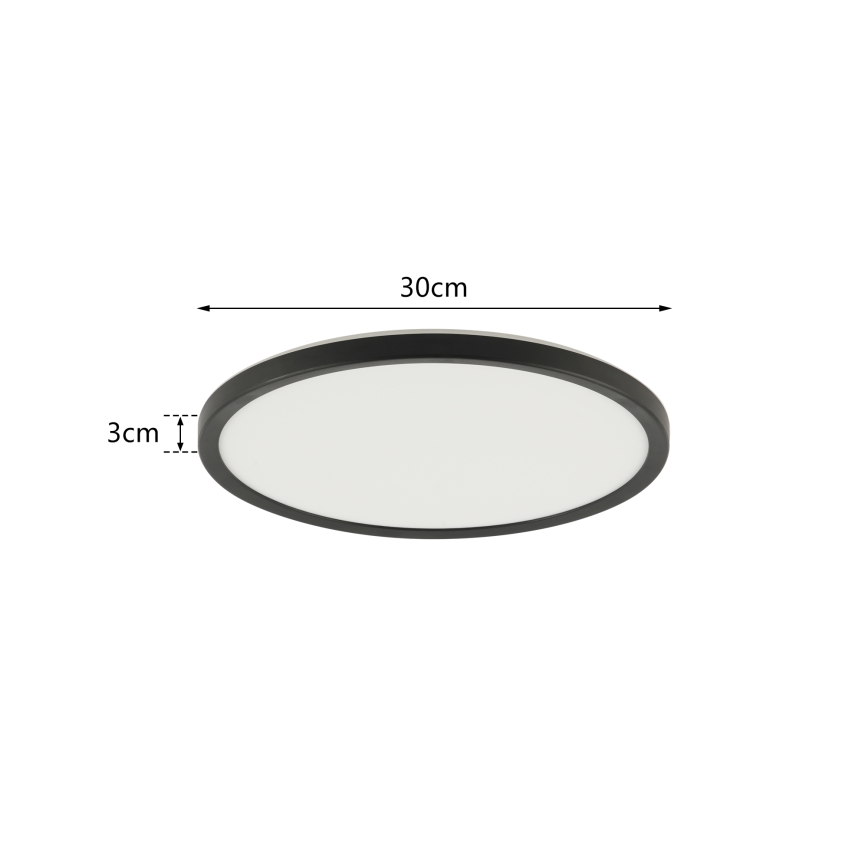 Plafonieră LED pentru baie Brilagi ULTRA SLIM LED/18W/230V d. 30 cm negru IP54