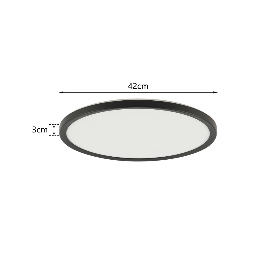Plafonieră LED pentru baie Brilagi ULTRA SLIM LED/24W/230V d. 42 cm negru IP54