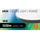 Plafonieră LED pentru baie CIRCLE LED/18W/230V 4000K d. 30 cm IP44 negru