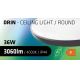 Plafonieră LED pentru baie CIRCLE LED/36W/230V 4000K d. 45 cm IP44 negru