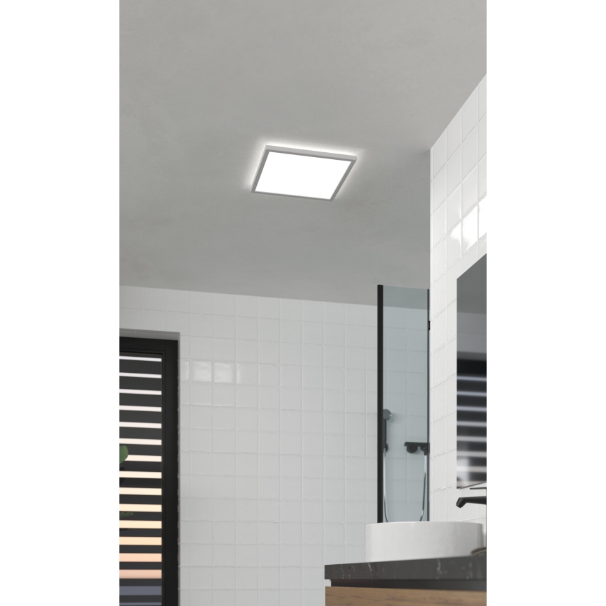 Plafonieră LED pentru baie Eglo LED/17,6W/230V 2700K/4000K/6500K 39x39 cm IP44 alb