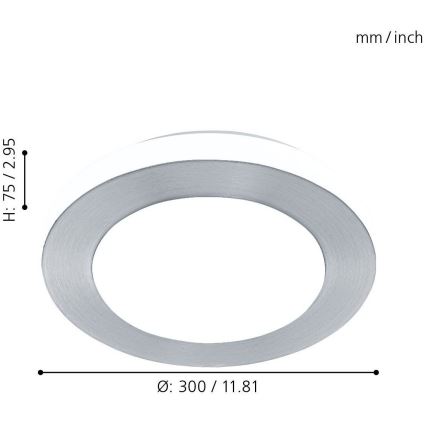 Plafonieră LED pentru baie Eglo 1xLED/11W/230V IP44
