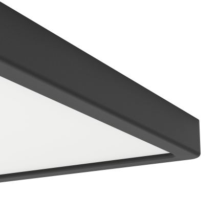 Eglo - Plafonieră LED pentru baie, 13W/230V, 2700/4000/6500K, 29x29 cm, IP44, neagră