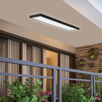 Plafonieră LED pentru baie FRAME LED/50W/230V 120x30 cm IP44 negru Brilagi