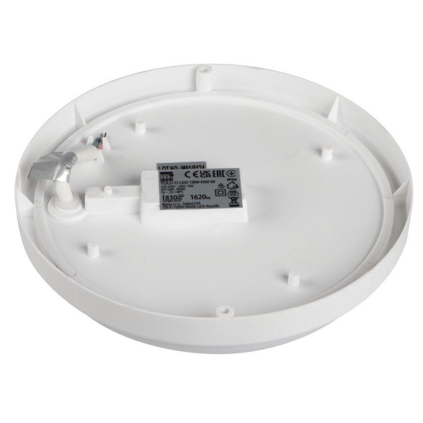 Plafonieră LED pentru baie TOLU LED/18W/230V 4000K IP54 alb