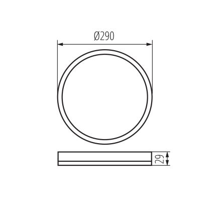 Plafonieră LED pentru baie AZPO LED/18,5W/230V d. 29 cm IP54 alb