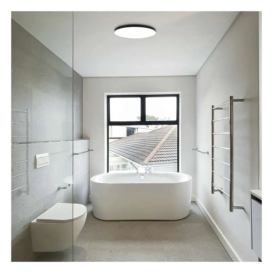 Plafonieră LED pentru baie LED/15W/230V 3000/4000/5700K IP55 negru