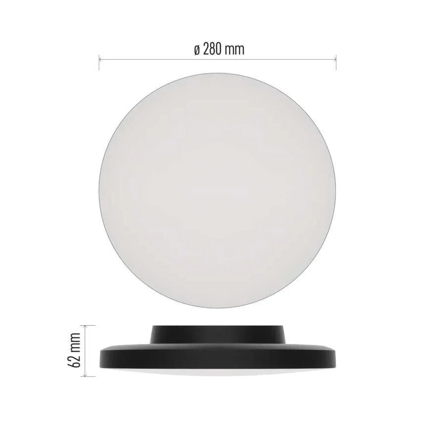 Plafonieră LED pentru baie LED/15W/230V 3000/4000/5700K IP55 negru