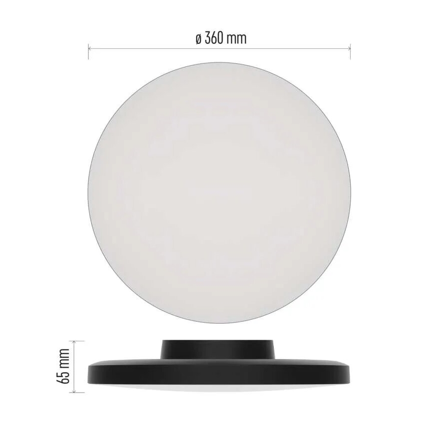 Plafonieră LED pentru baie LED/18W/230V 3000/4000/5700K IP55 negru