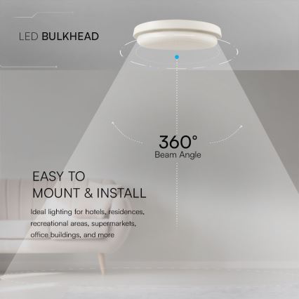 Plafonieră LED pentru baie LED/24W/230V 6500K IP54 d. 24 cm