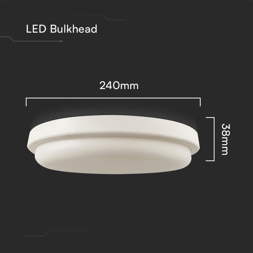 Plafonieră LED pentru baie LED/24W/230V 6500K IP54 d. 24 cm