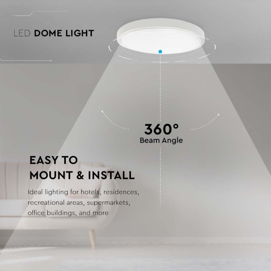 Plafonieră LED pentru baie LED/30W/230V 3000K IP44 albă