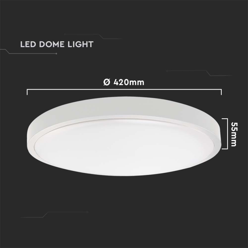 Plafonieră LED pentru baie LED/30W/230V 6500K IP44 albă