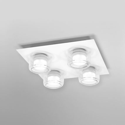 Plafonieră LED pentru baie Ledvance ORBIS FLAME 4xLED/5,5W/230V 3000/4000K IP44 alb