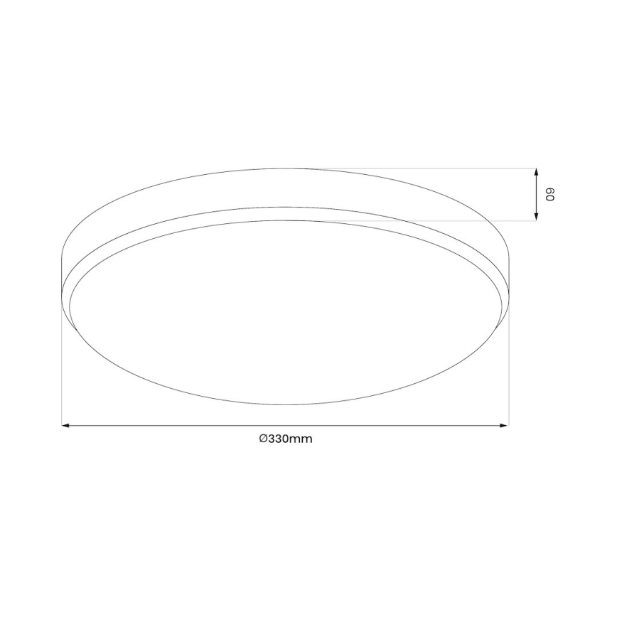 Plafonieră LED pentru baie MAYA, 15 W, 230 V, Ø 33 cm, IP44, crom lucios