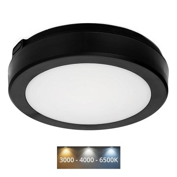 Plafonieră LED pentru baie NAIROS LED/12W/230V 3000/4000/6500K IP65 d. 20 cm negru