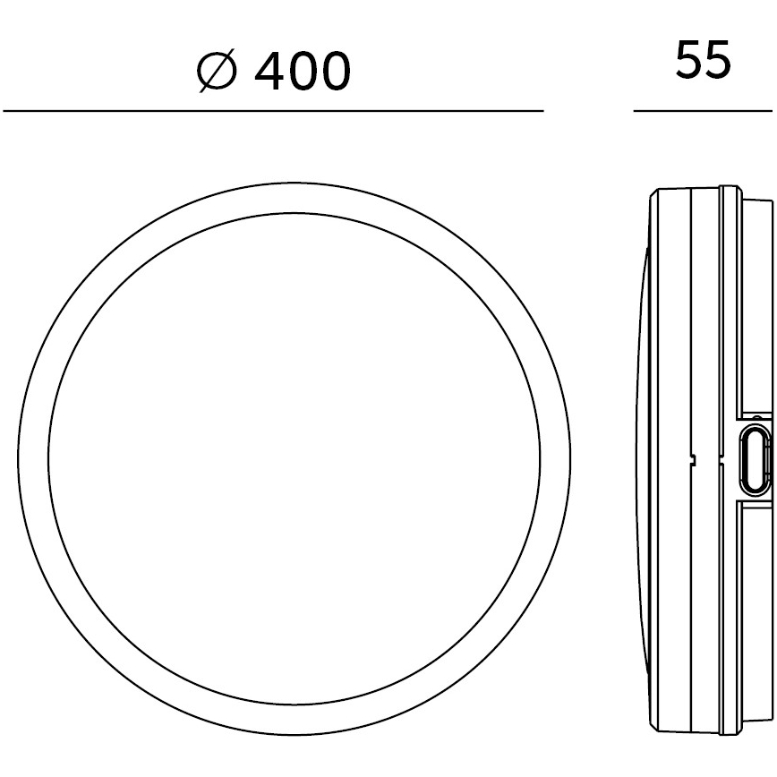 Plafonieră LED pentru baie NAIROS LED/36W/230V 3000/4000/6500K IP65 d. 40 cm alb
