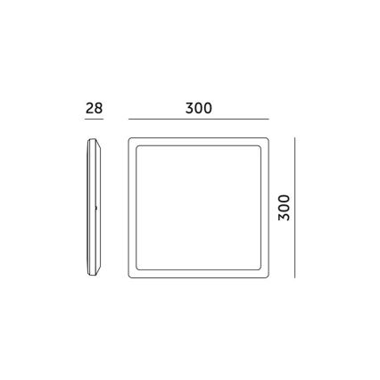 Plafonieră LED pentru baie NIVERA LED/18W/230V IP54 3000/4000/6000K 30x30 cm alb