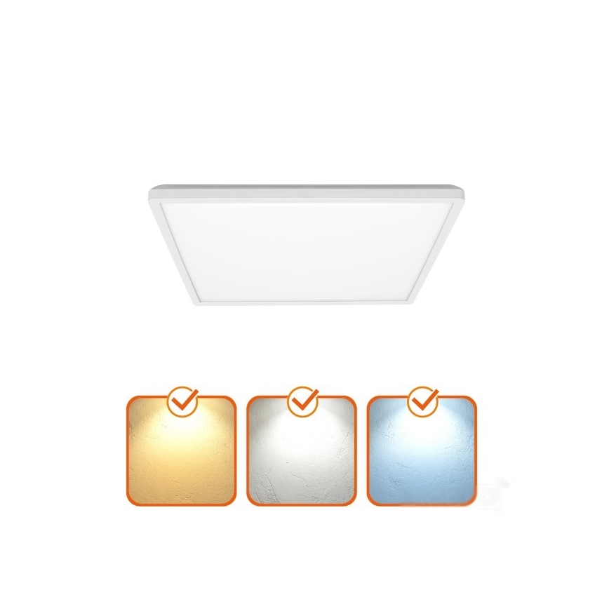 Plafonieră LED pentru baie NIVERA LED/24W/230V IP54 3000/4000/6000K 30x30 cm alb