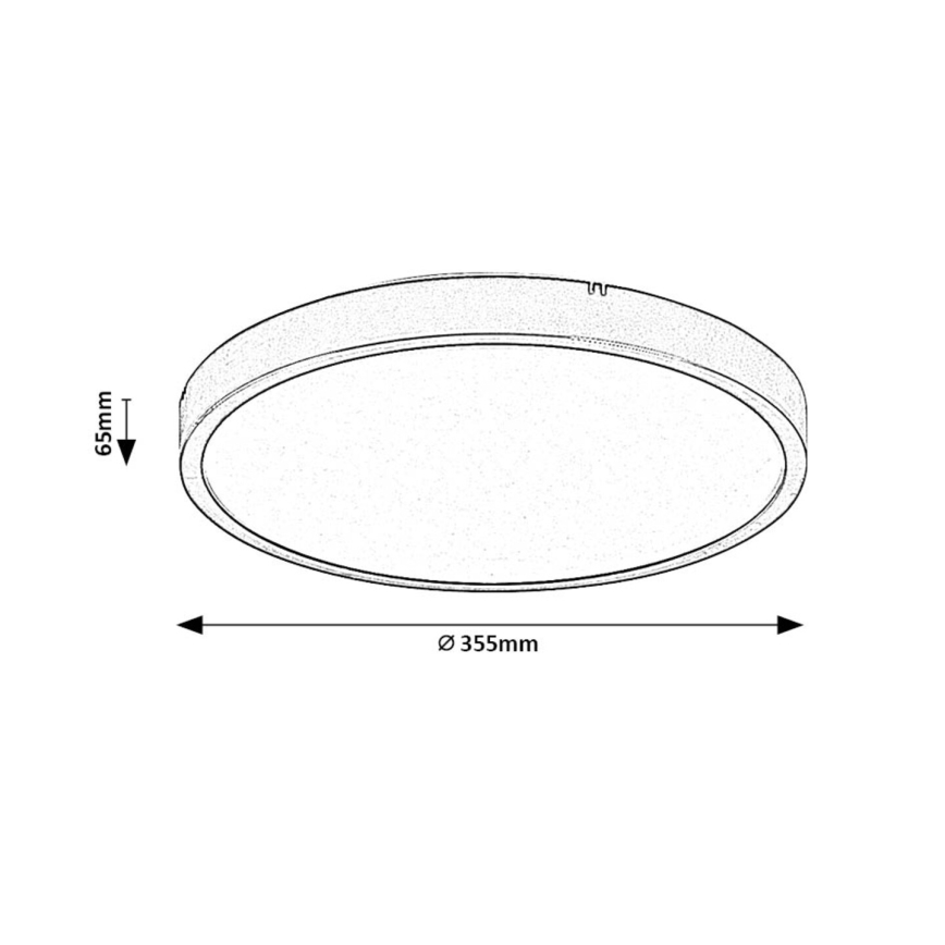 Plafonieră LED pentru baie Rabalux LED/24W/230V 3000/4000/6000K IP44 d. 35,5 cm alb