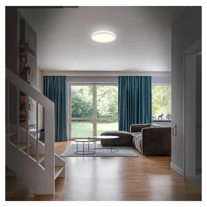 Plafonieră LED pentru baie SLIM LED/19W/230V IP44 alb Briloner 3642-416