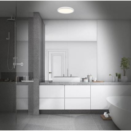 Plafonieră LED pentru baie SLIM LED/19W/230V IP44 alb Briloner 3642-416