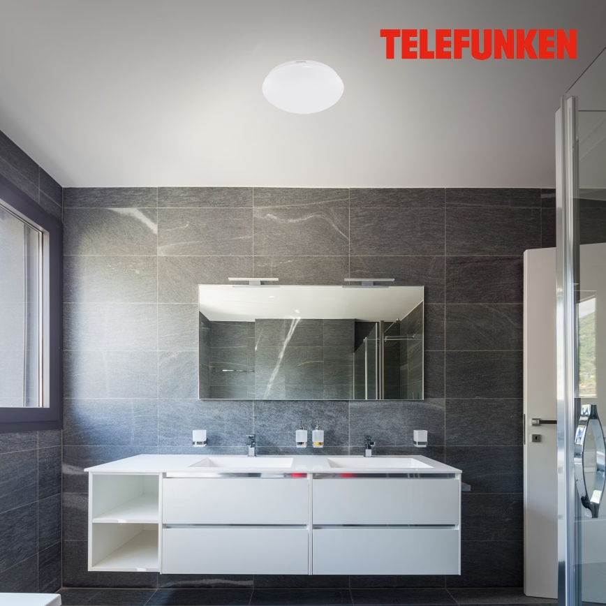 Plafonieră LED cu senzor pentru baie Telefunken 602006TF LED/15W/230V IP44 4000K