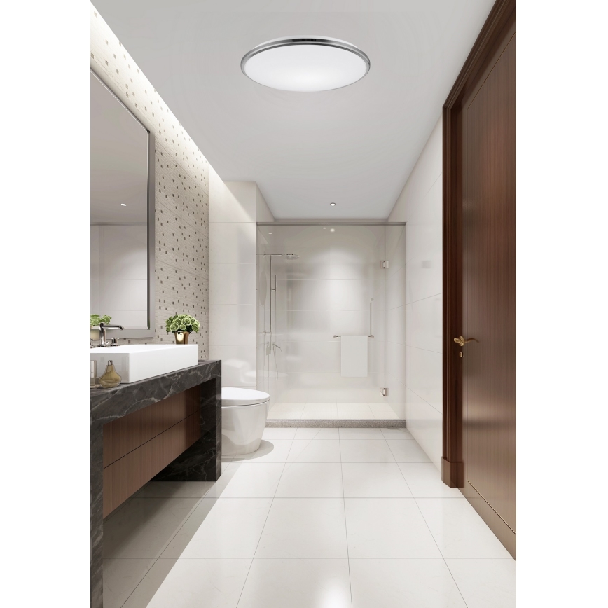 Plafonieră LED pentru baie Top Light SILVER LED/18W/230V IP44 3000/4000/6500K d. 34 cm crom lucios