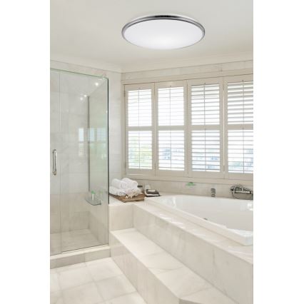 Plafonieră LED pentru baie Top Light SILVER LED/24W/230V IP44 3000/4000/6500K d. 39 cm crom lucios