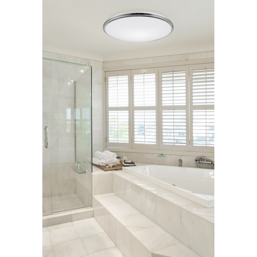 Plafonieră LED pentru baie Top Light SILVER LED/24W/230V IP44 3000/4000/6500K d. 39 cm crom lucios