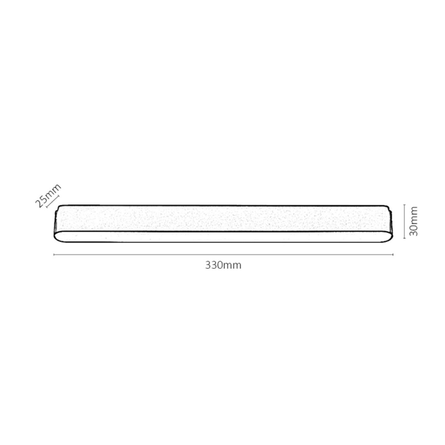 Plafonieră LED pentru sistem de șină monofazic Rabalux LED/16W/24V 3000K 33 cm negru