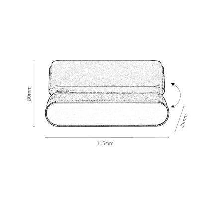 Plafonieră LED pentru sistem de șină monofazic Rabalux LED/6W/24V 3000K 11,5 cm negru