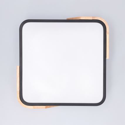 Plafonieră LED PILANA Brilagi LED/24W/230V stejar/negru 32x32 cm