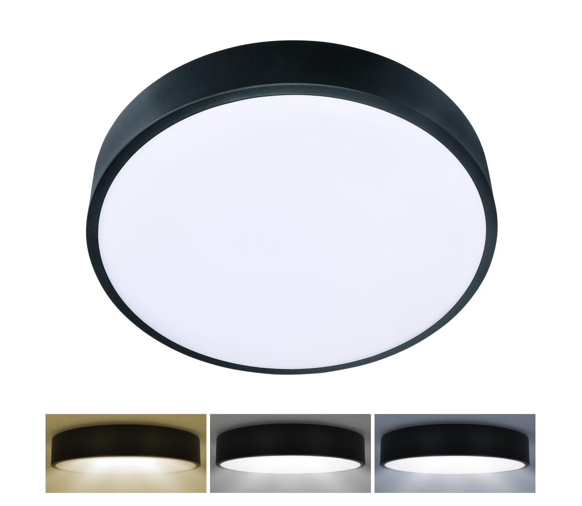 Plafonieră LED POOL LED/36W/230V 3000/4000/6000K d. 30 cm negru Brilagi