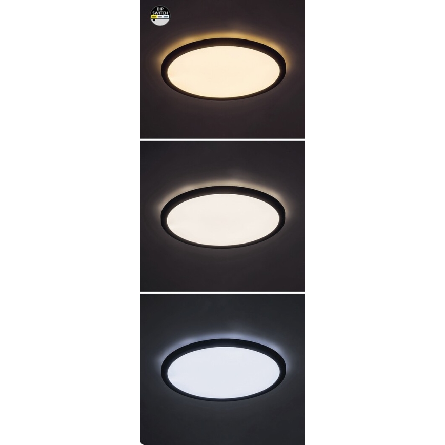 Plafonieră LED Rabalux LED/36W/230V 3000/4000/6000K d. 40 cm negru