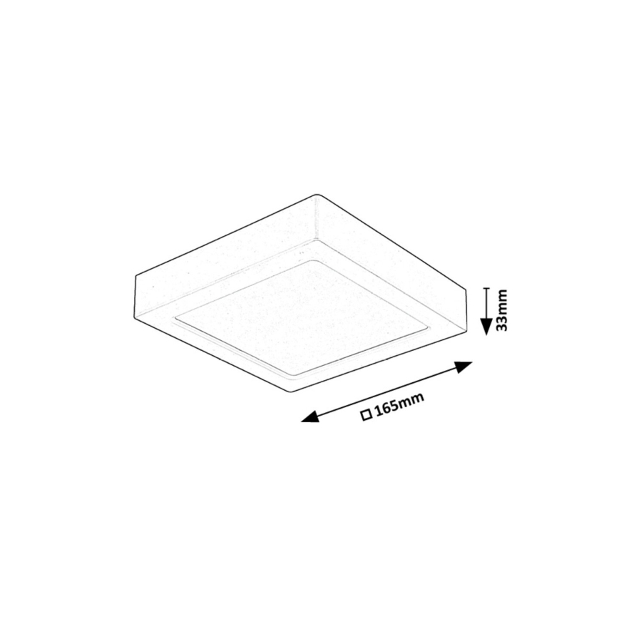 Plafonieră LED Rabalux LED/15W/230V 4000K 16x16 cm alb
