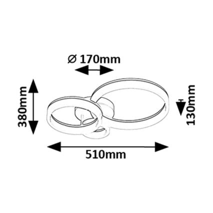Plafonieră LED Rabalux LED/24W/230V 3000/4000/6500K negru