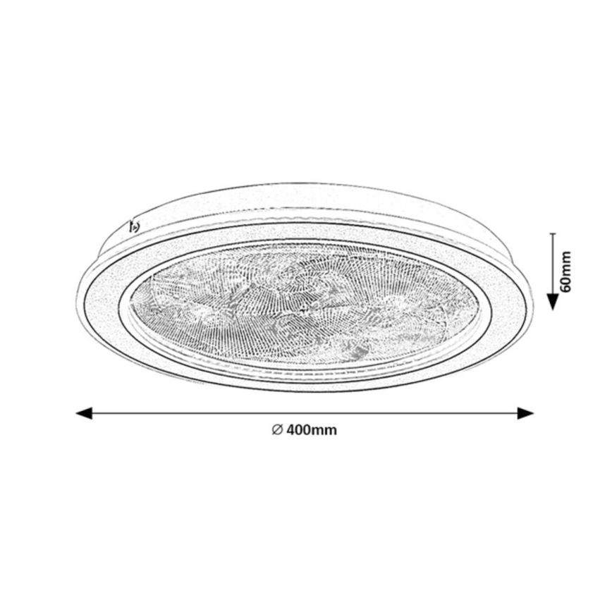Rabalux - Plafonieră LED dimabilă, 24W, 230V, 3000-6500K, Ø 40 cm + telecomandă