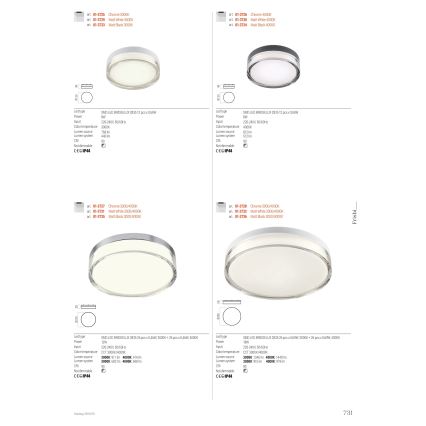 Plafonieră LED pentru baie Redo 01-3735 FRISBI LED/12W/230V d. 23 cm CRI 90 3000/4000K IP44 negru