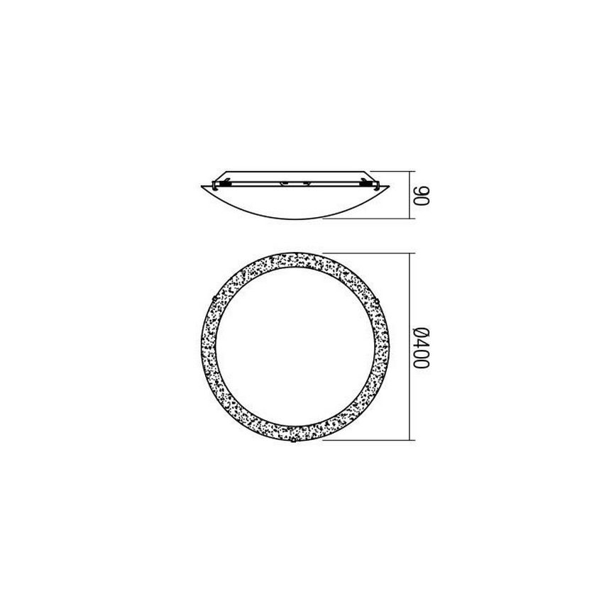 Plafonieră LED Redo 05-867 ARTEMIS LED/18W/230V d. 40 cm argintiu