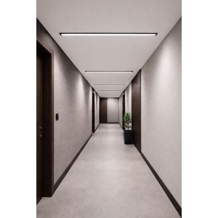 Plafonieră LED REDOM LED/24W/230V 4000K 60 cm neagră
