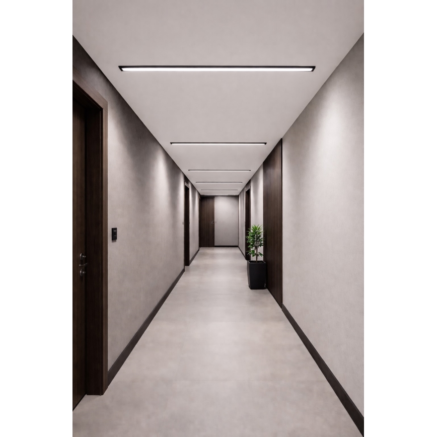 Plafonieră LED REDOM LED/24W/230V 4000K 60 cm neagră