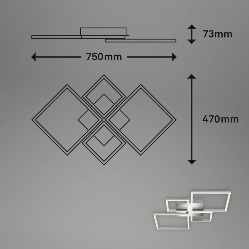 Plafonieră LED reglabilă 42W/230V/3000K crom mat
