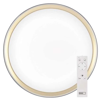 Lampă de tavan LED reglabilă ILVI LED/30W/230V 2700-6500K diam. 40 cm negru/alamă + telecomandă