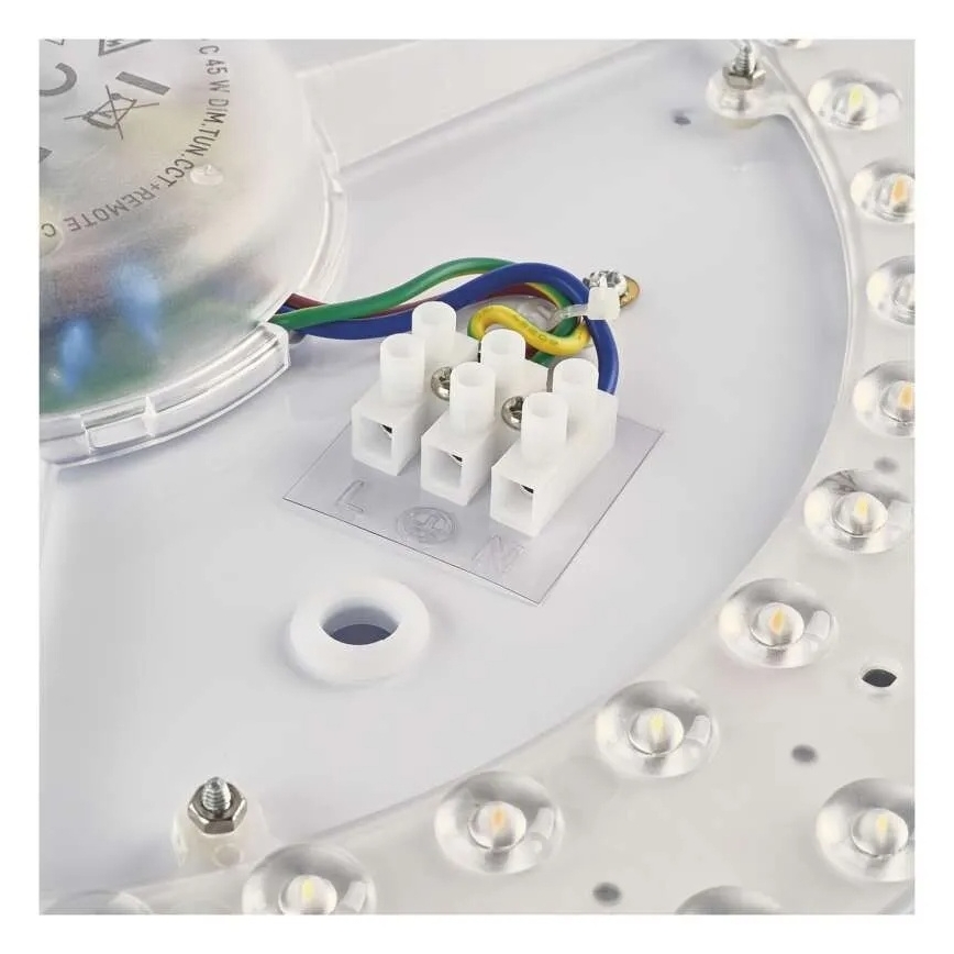 Lampă de tavan LED reglabilă ILVI LED/30W/230V 2700-6500K diam. 40 cm negru/alamă + telecomandă