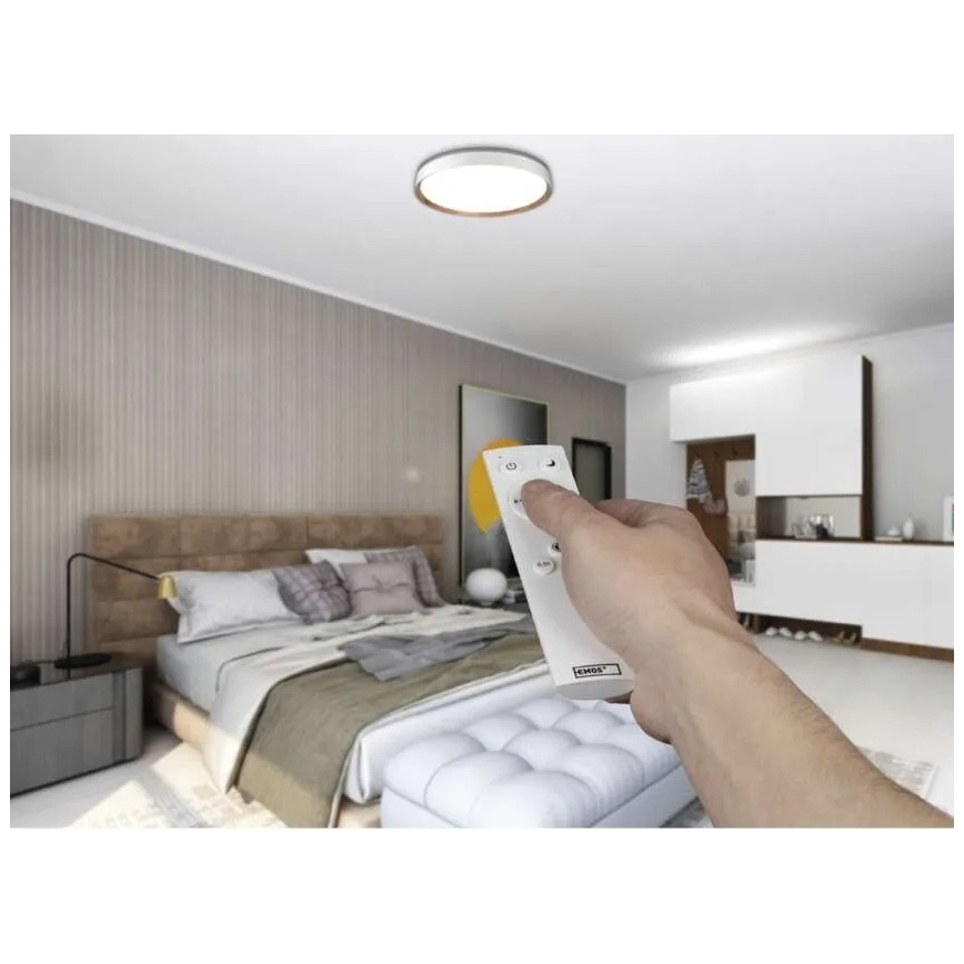 Plafonieră LED dimabilă ILVI LED/45W/230V 2700-6500K Ø 50 cm alb/bej + telecomandă