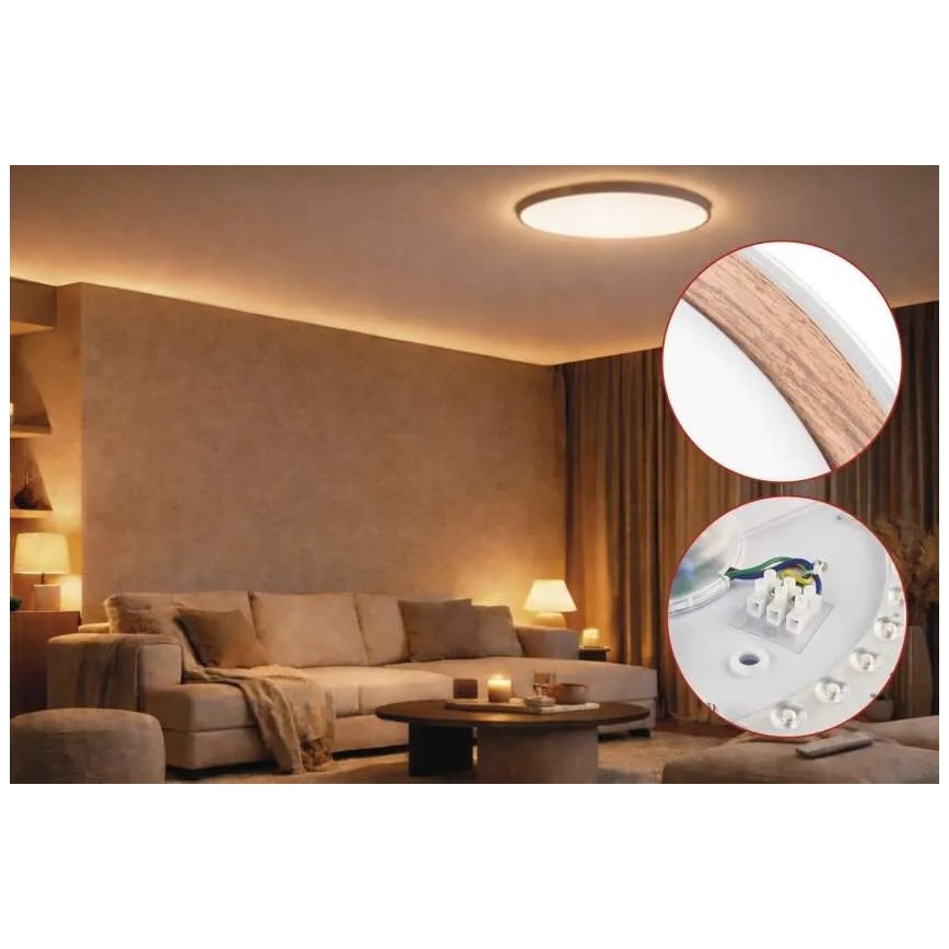 Plafonieră LED dimabilă ILVI LED/45W/230V 2700-6500K Ø 50 cm alb/bej + telecomandă